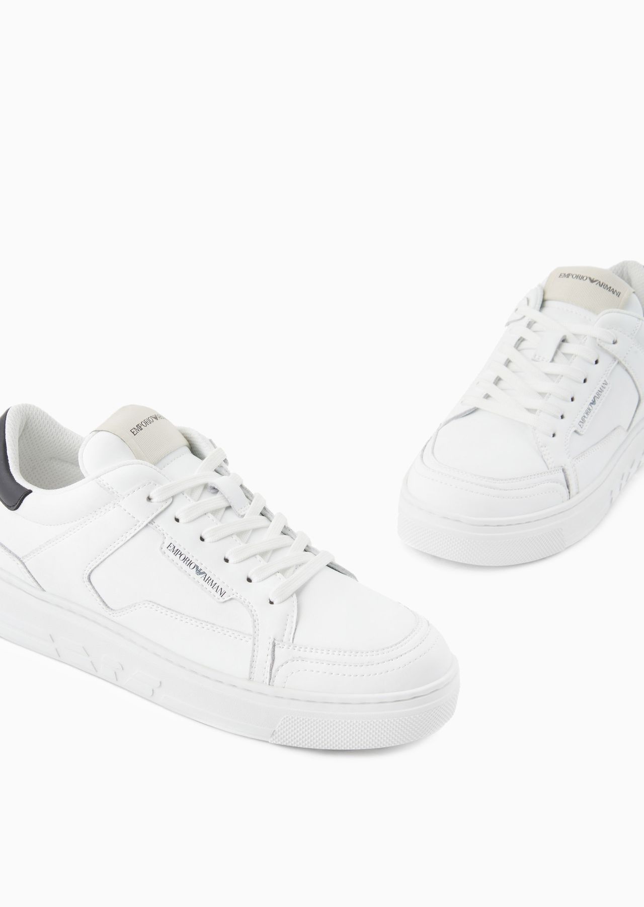 Leather sneakers with back eagle - 5