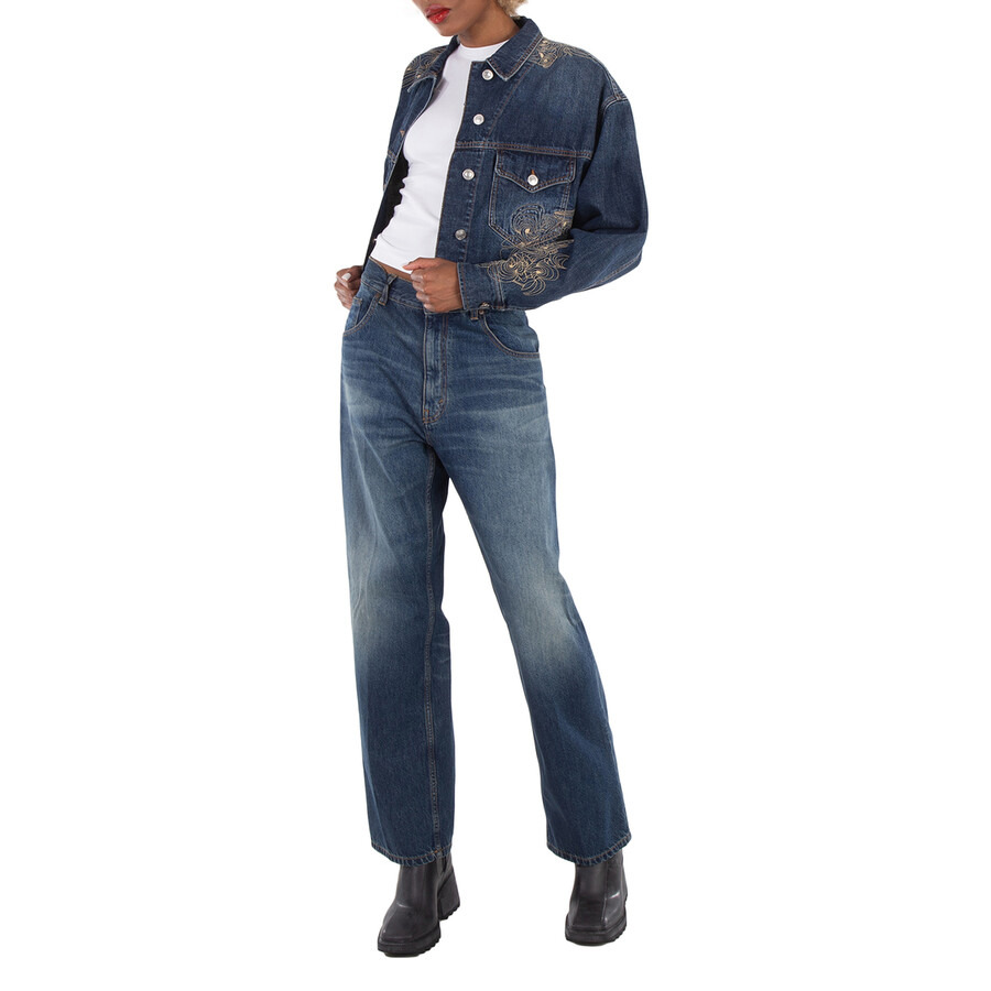 Isabel Marant Isleya Embroidered Denim Jacket - 2