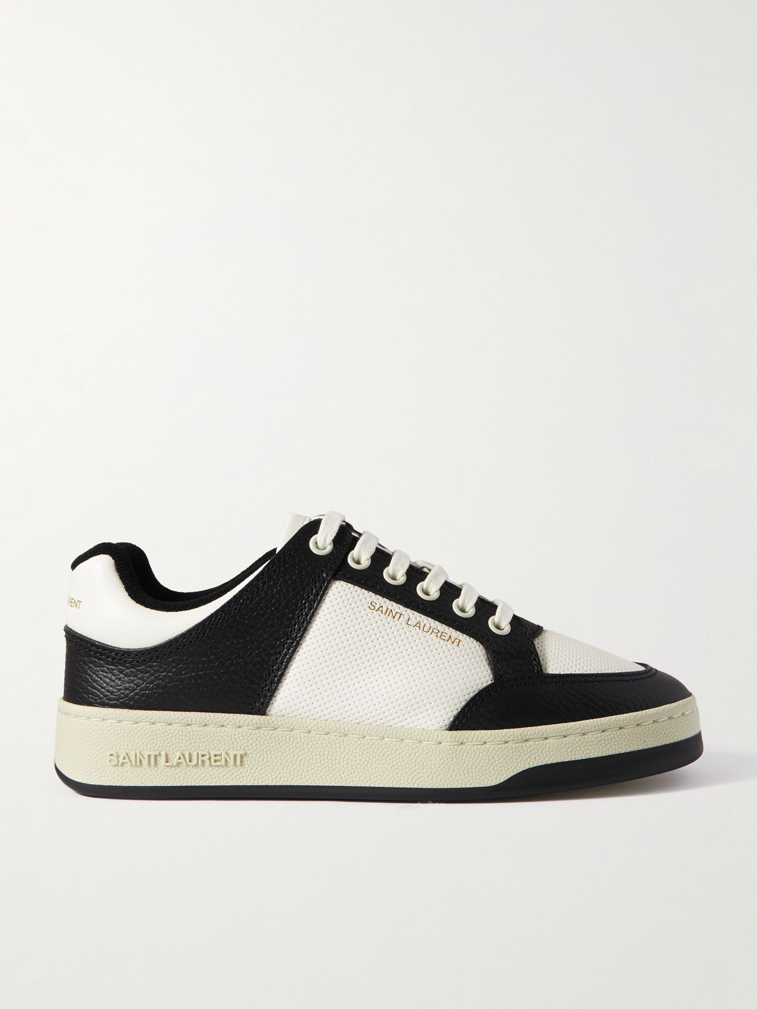 SL61 logo-print leather sneakers White - 1
