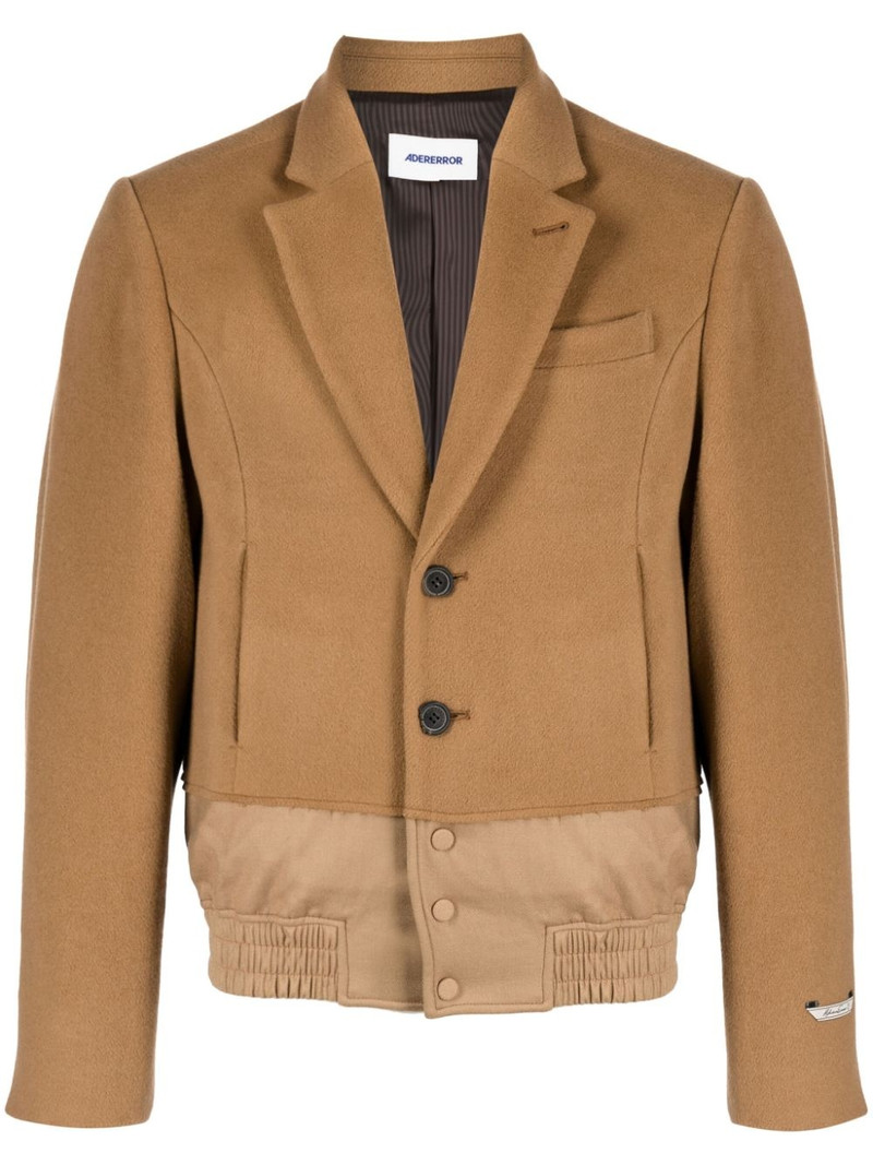 layered-effect single-breasted blazer 1