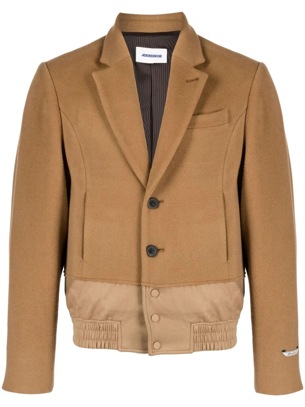 layered-effect single-breasted blazer - 1