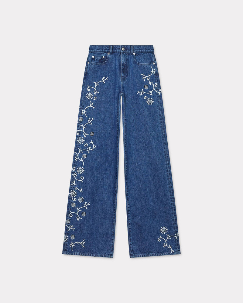 프로젝트 Marguerite' AYAME 넓은 다리 embroidered 청바지 에 일본의 denim - 1