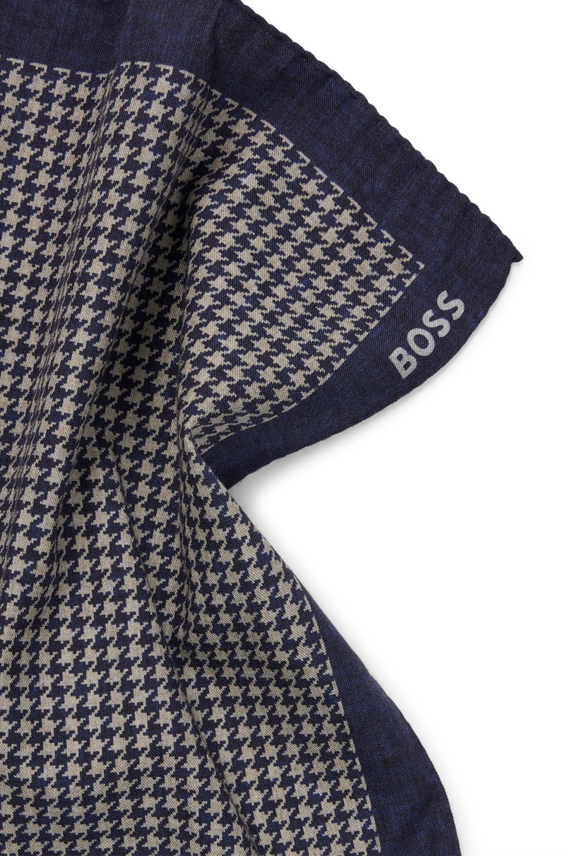 PRINTED POCKET SQUARE IN COTTON AND WOOL 4