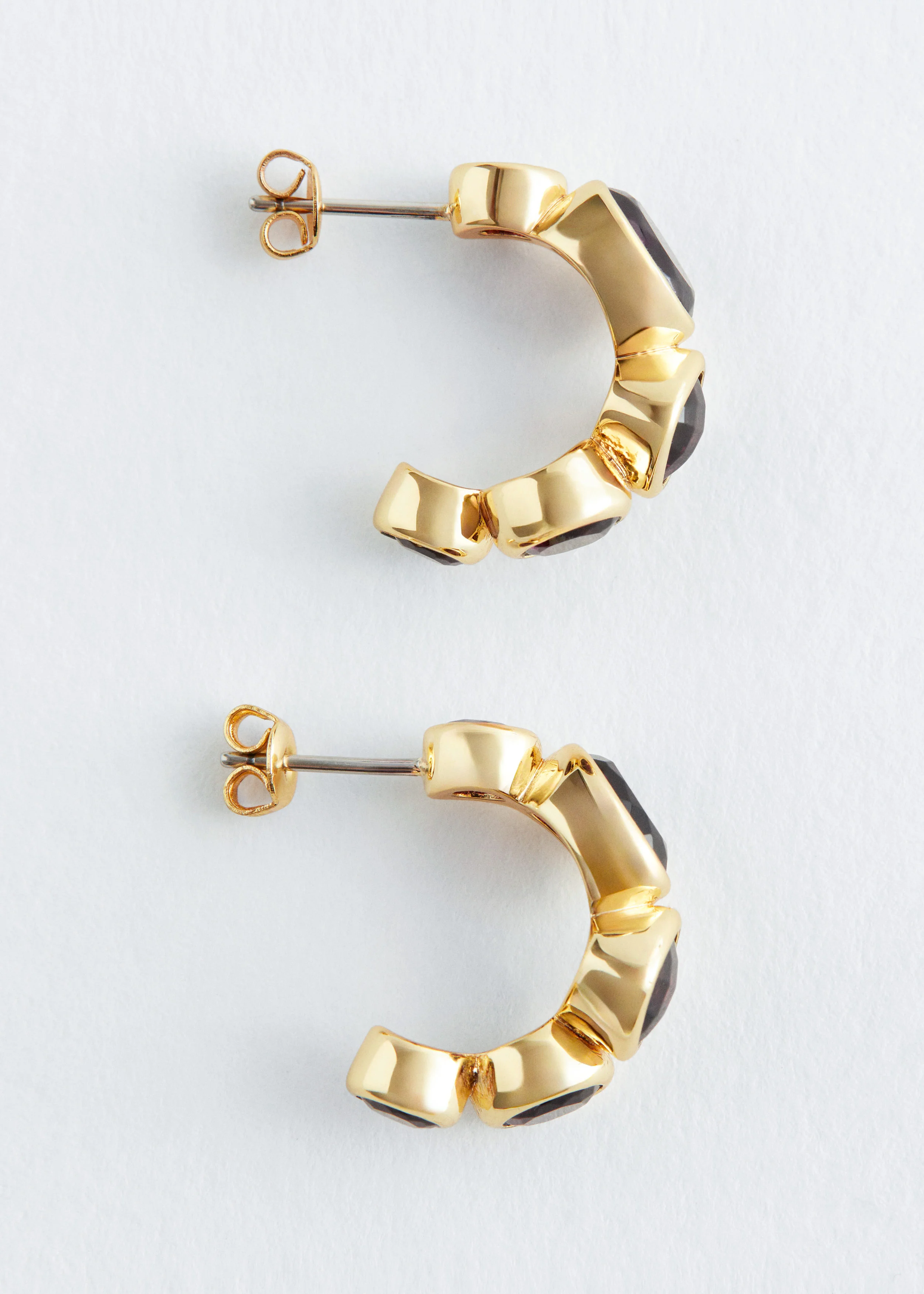 Crystal Hoop Earrings - 1