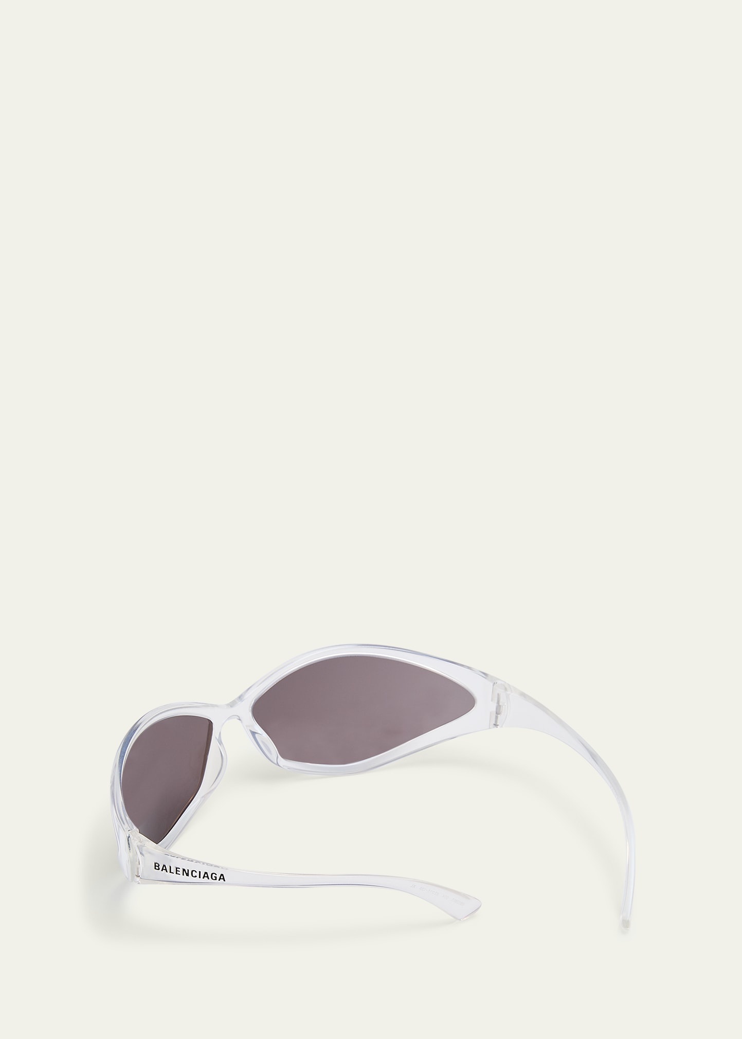 90s Oval Iridescent Injected Nylon Wrap Sunglasses - 2