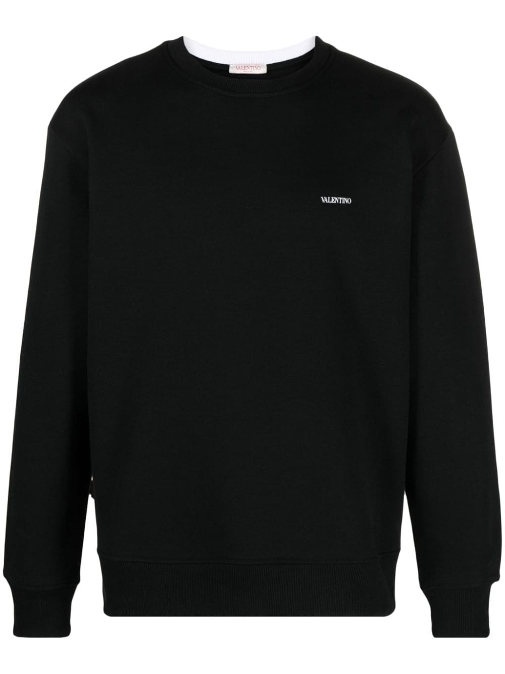 logo-print cotton sweatshirt - 1
