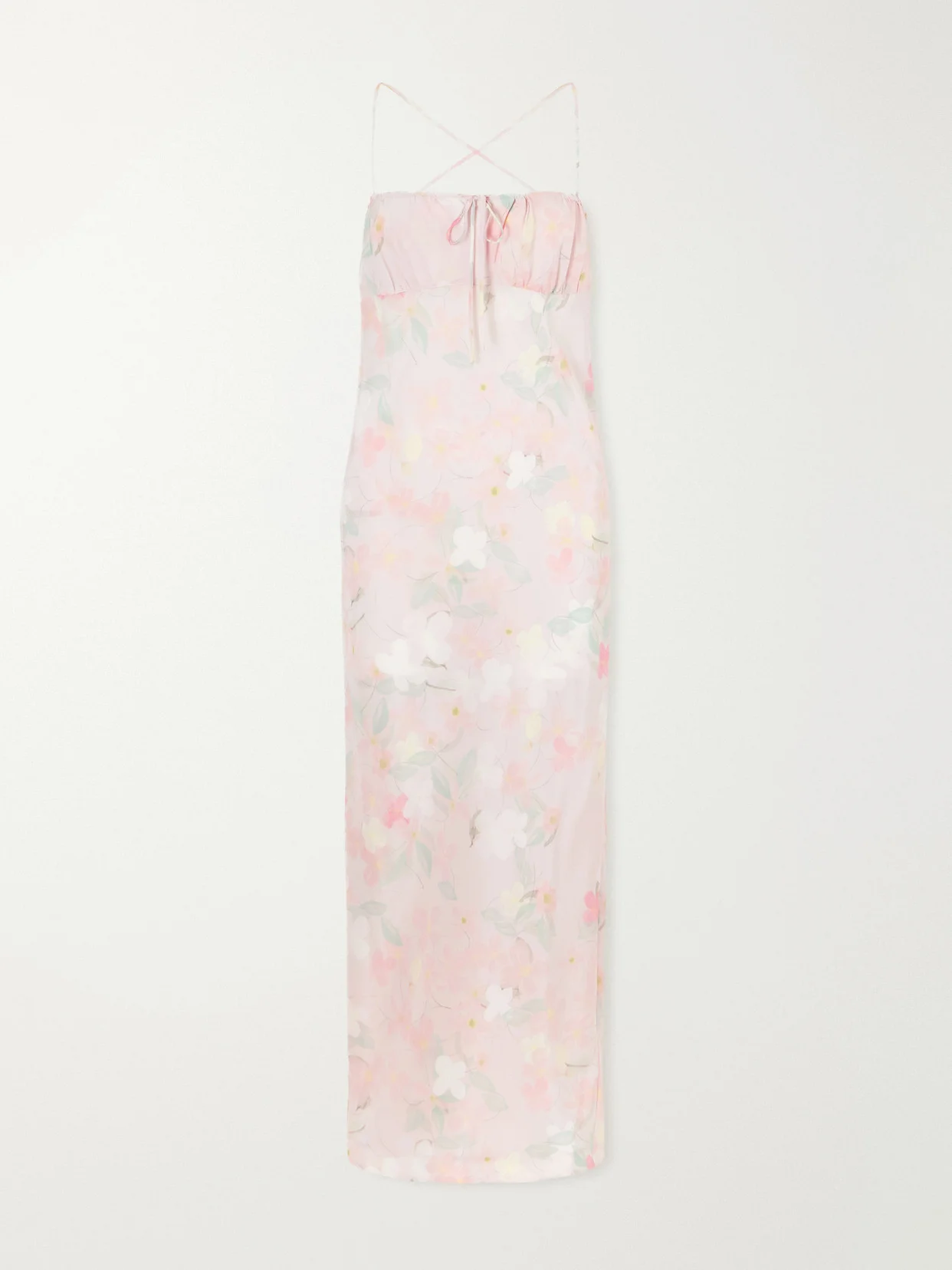 Riri Floral-print Silk-satin Midi Dress - 1