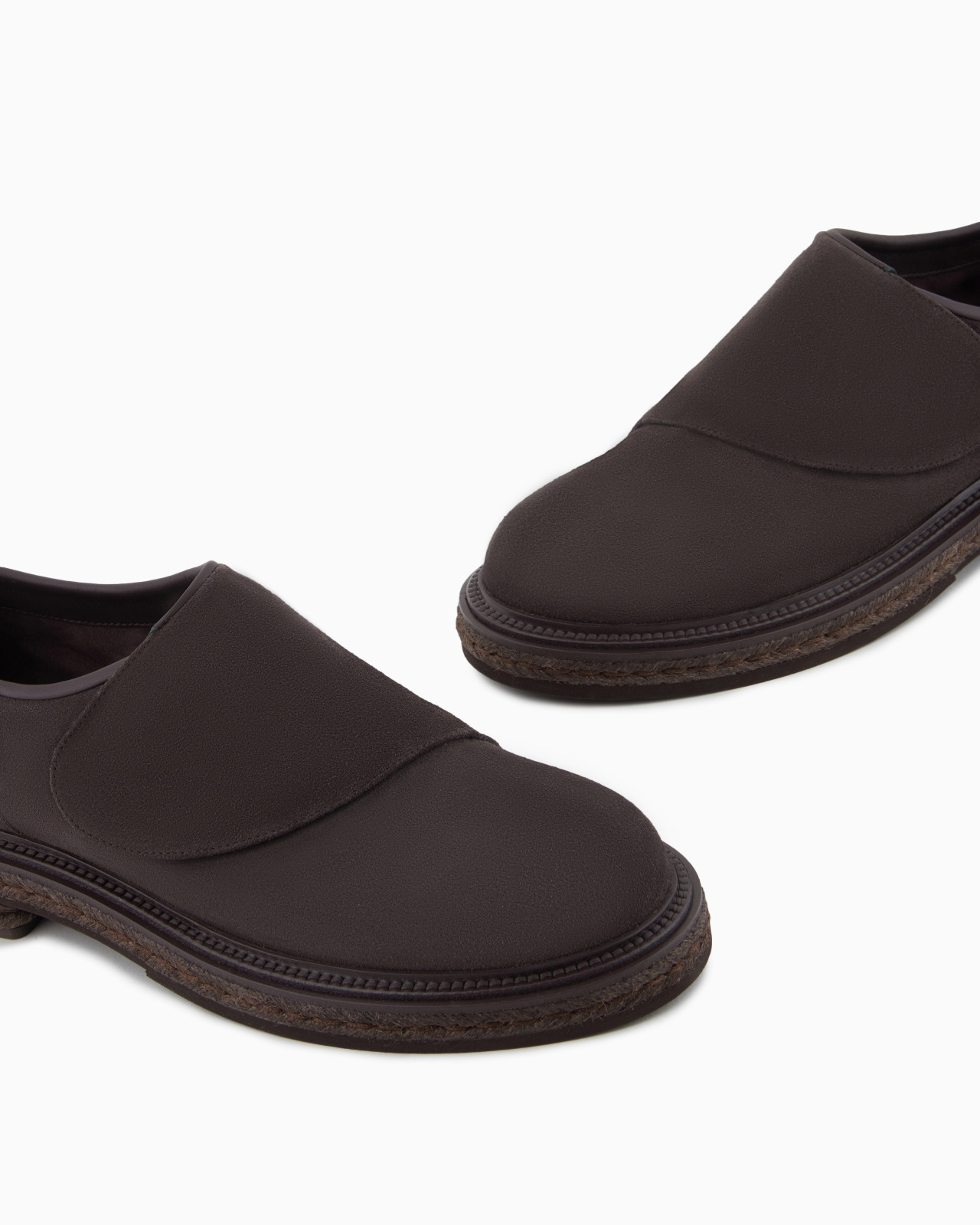 NAPPA-LEATHER DERBY SHOES WITH STRAP FASTENER - 5