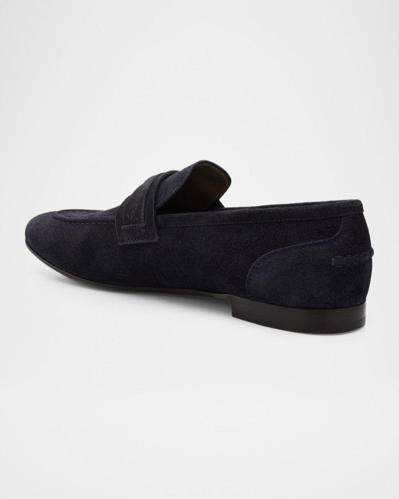 Suede Loafers with Horsebit Strap 4