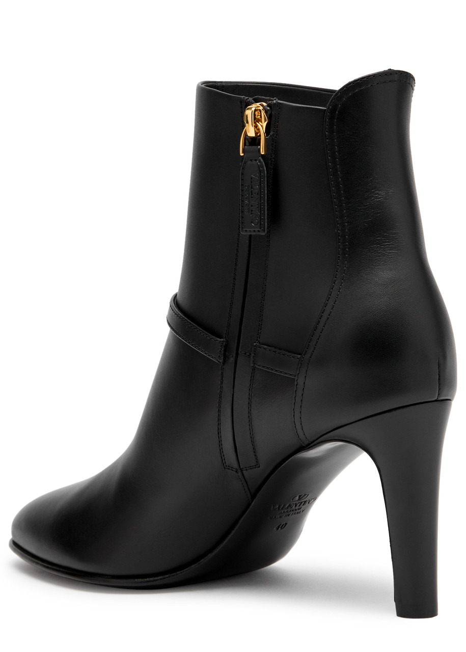 Valentino Garavani 75 Vlogo Leather Ankle Boots - 2