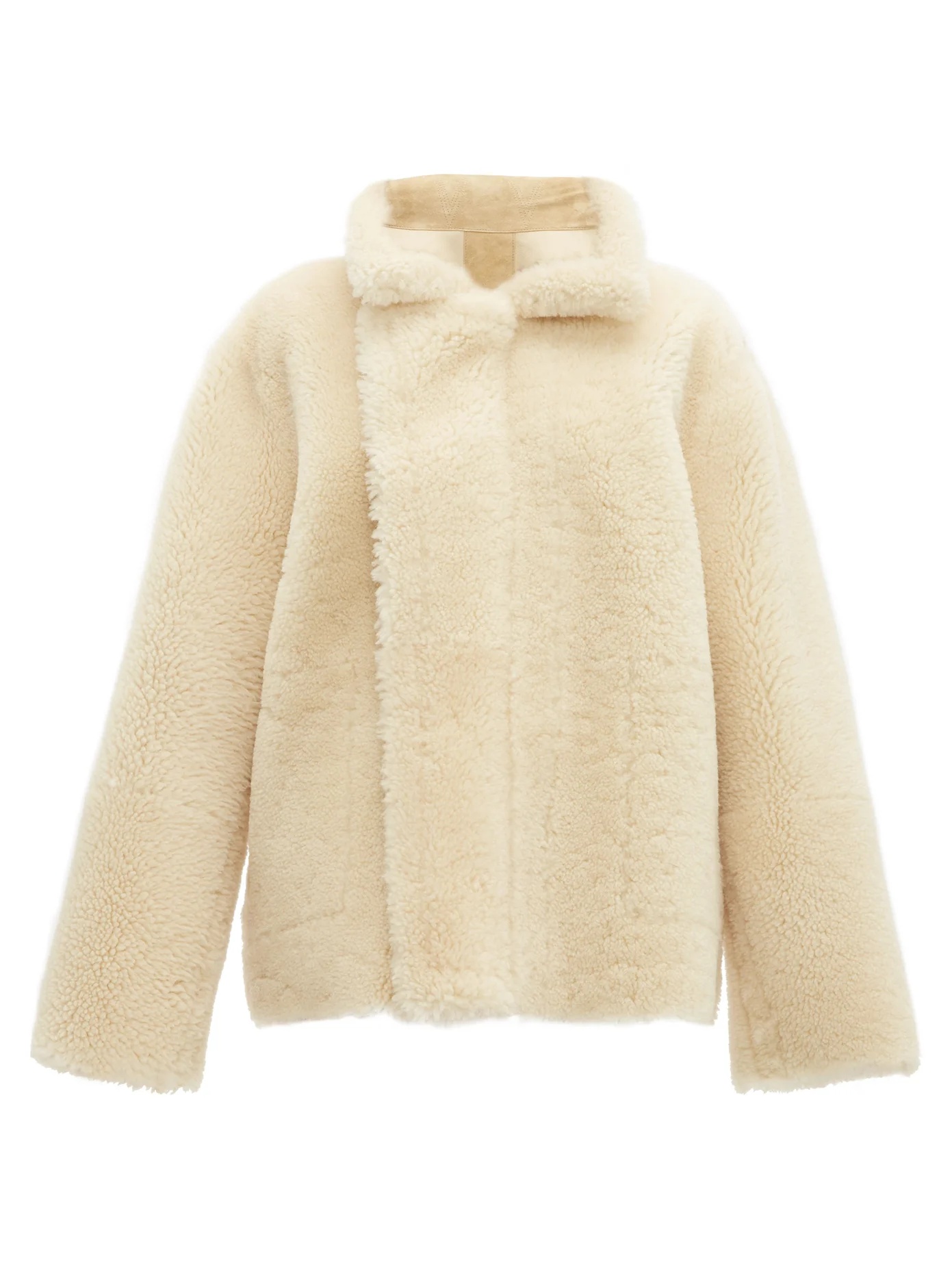 Reversible shearling and suede jacket - 1