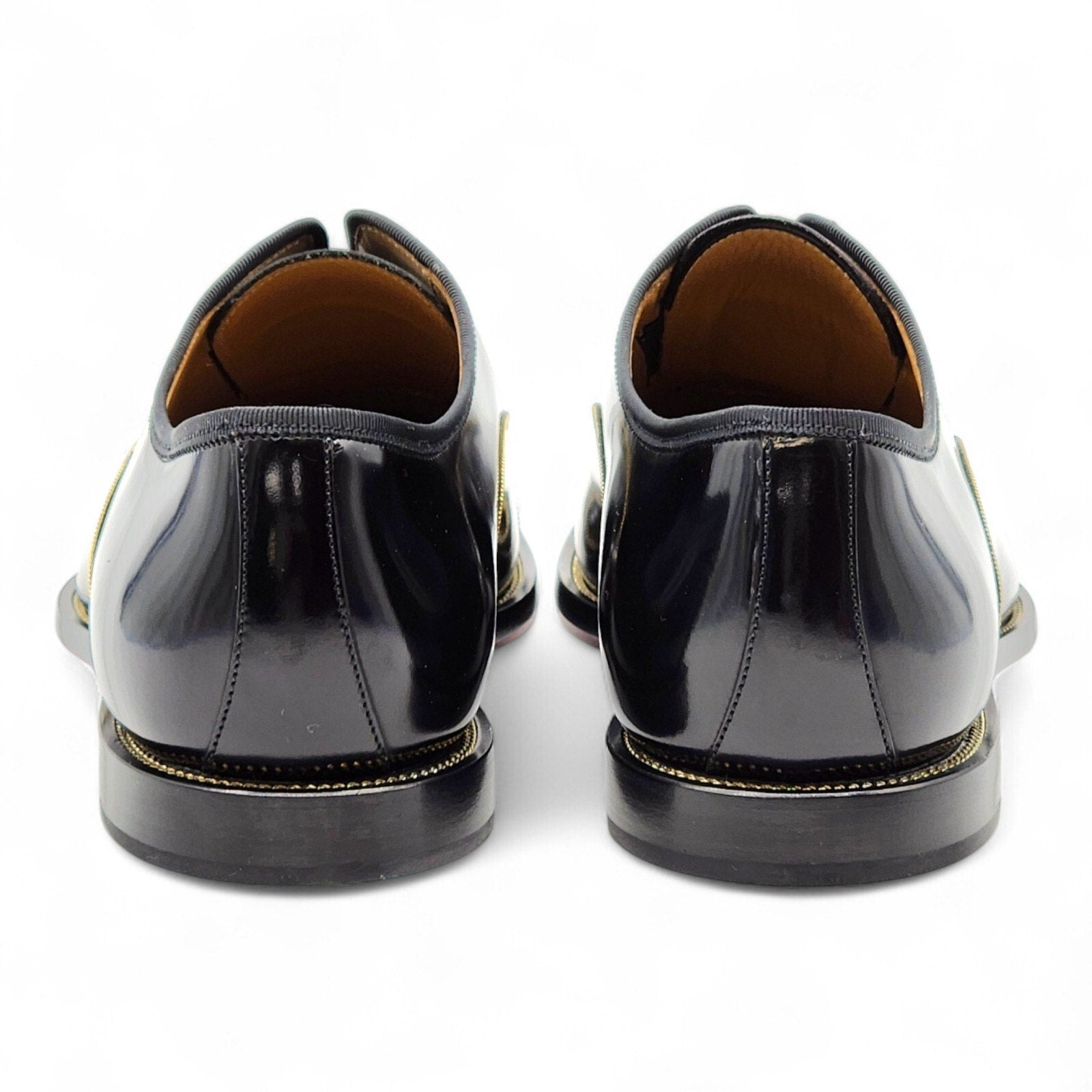 Christian Louboutin Alpha Male Patent Leather Oxford Shoes Black EU 42.5 US 9.5 - 4