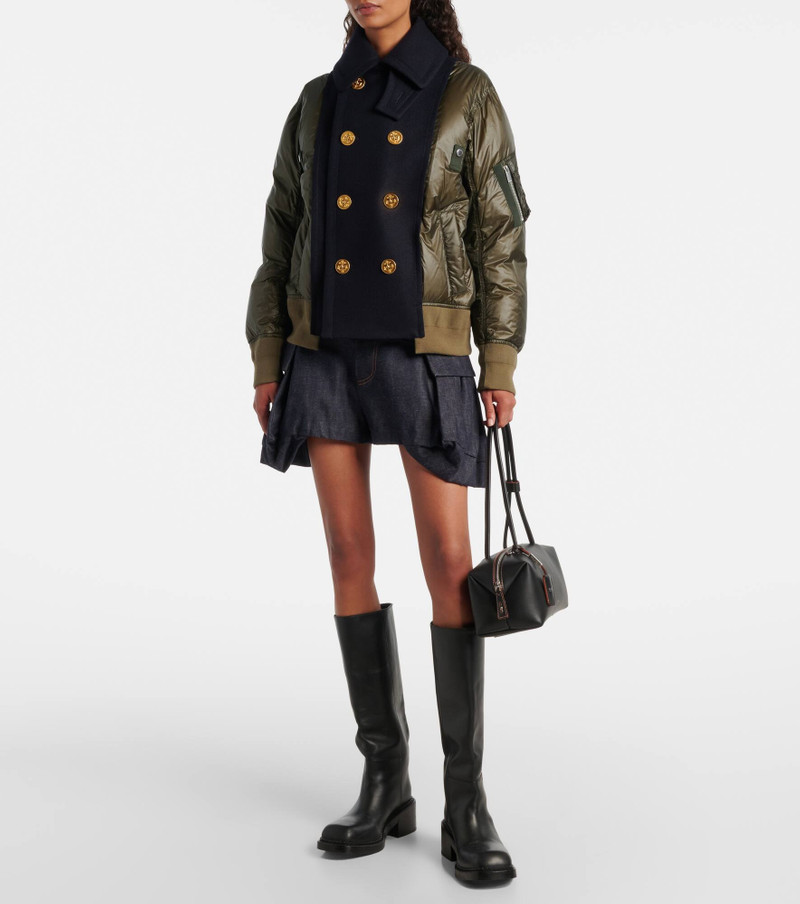 sacai Double-breasted down jacket outlook