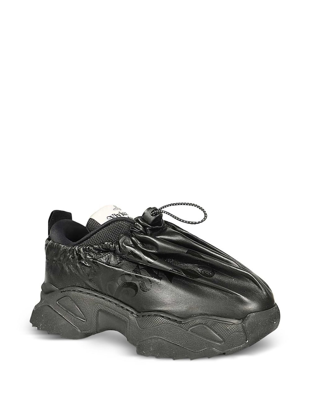 leather drawstring sneakers - 2
