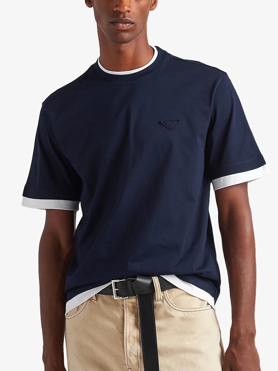 Boxy-fit layered cotton T-shirt - 3