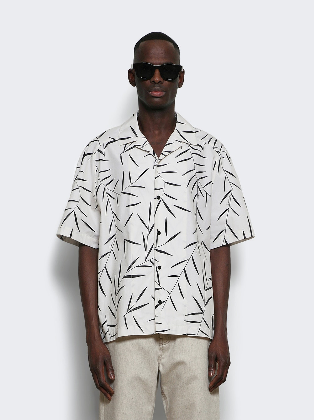 La Chemise Fonccio Print Foliage Off White - 2
