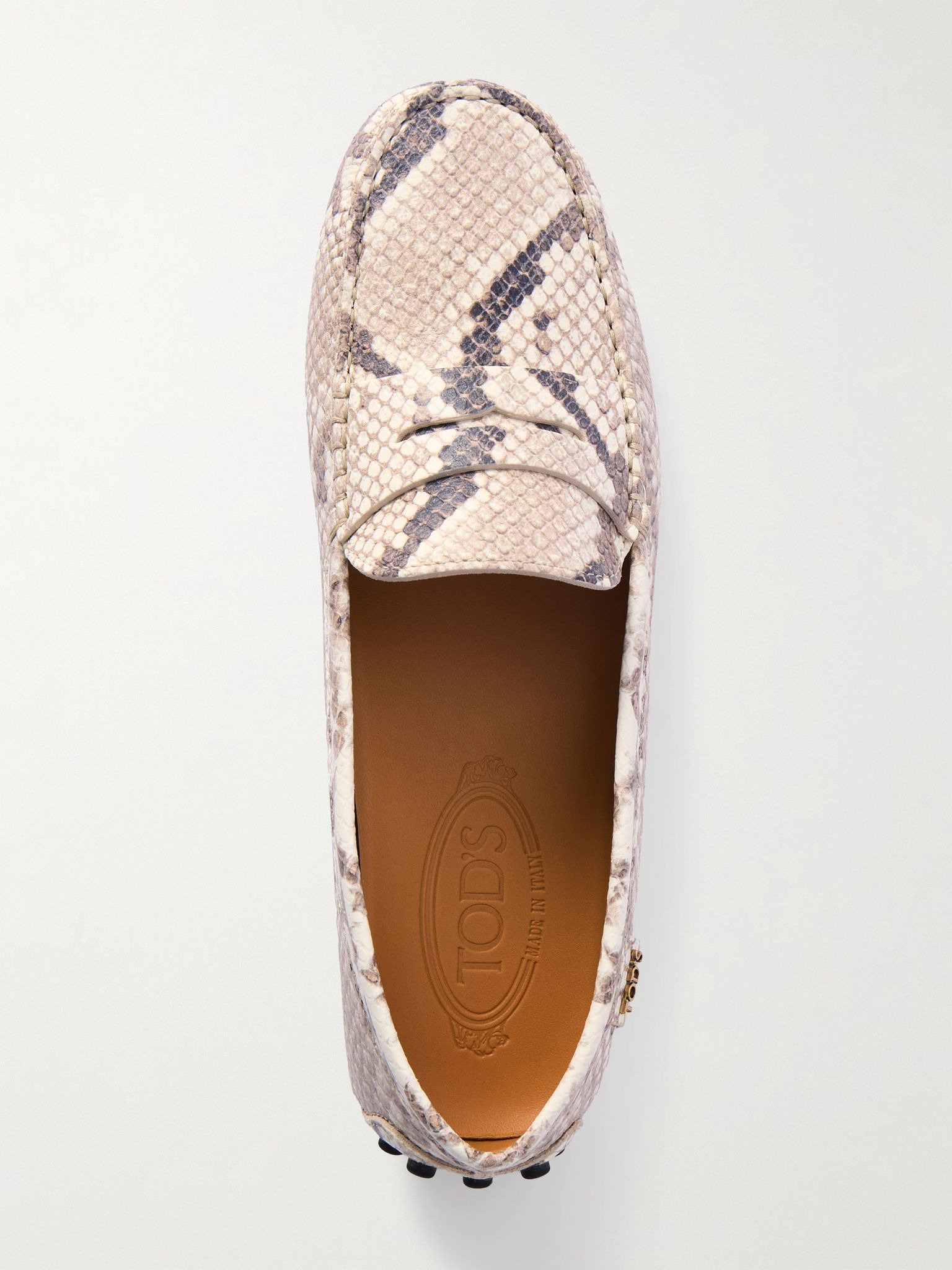 Gommino snake-effect leather loafers Snake print - 5