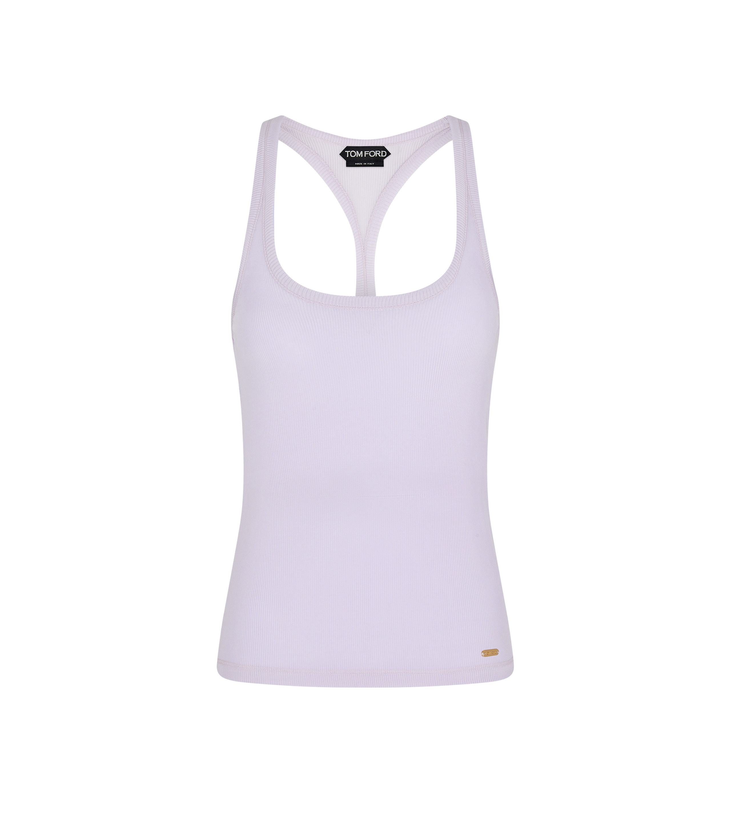 LUSTROUS MICRO-RIB JERSEY RACERBACK TANK TOP - 1