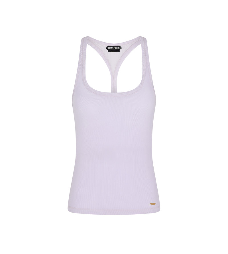 LUSTROUS MICRO-RIB JERSEY RACERBACK TANK TOP 1