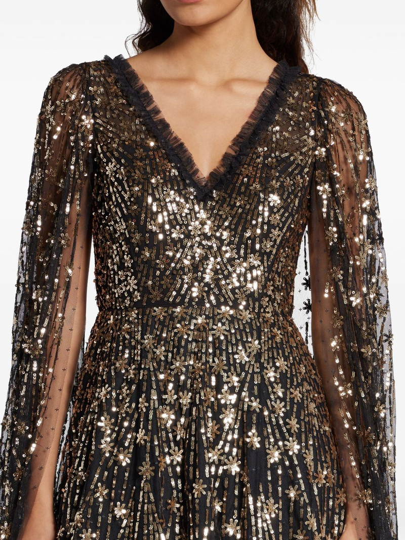 sequined cape dress 5