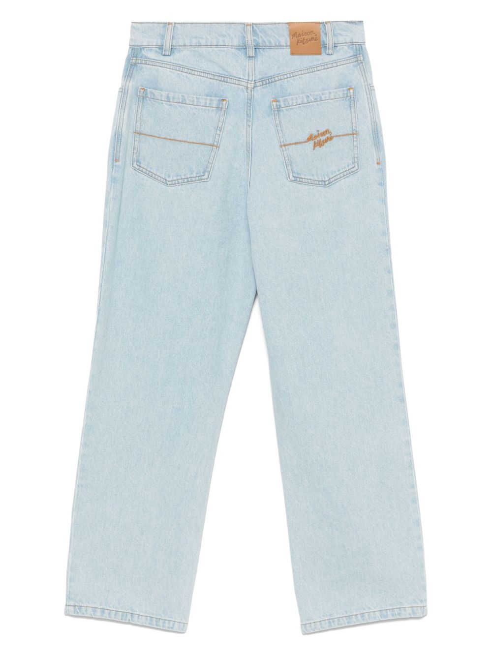 logo-embroidered jeans - 2