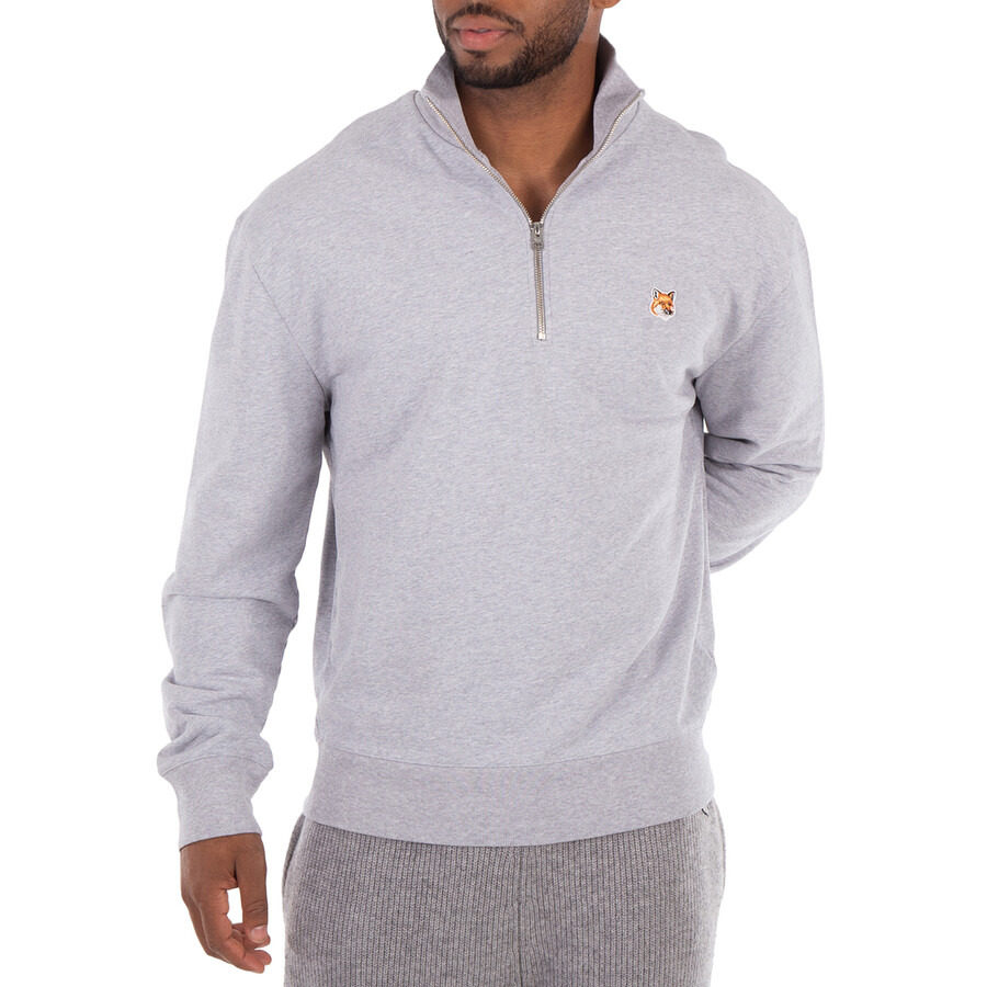 Maison Kitsune Half-Zip Fox Head Patch Sweatshirt - 3