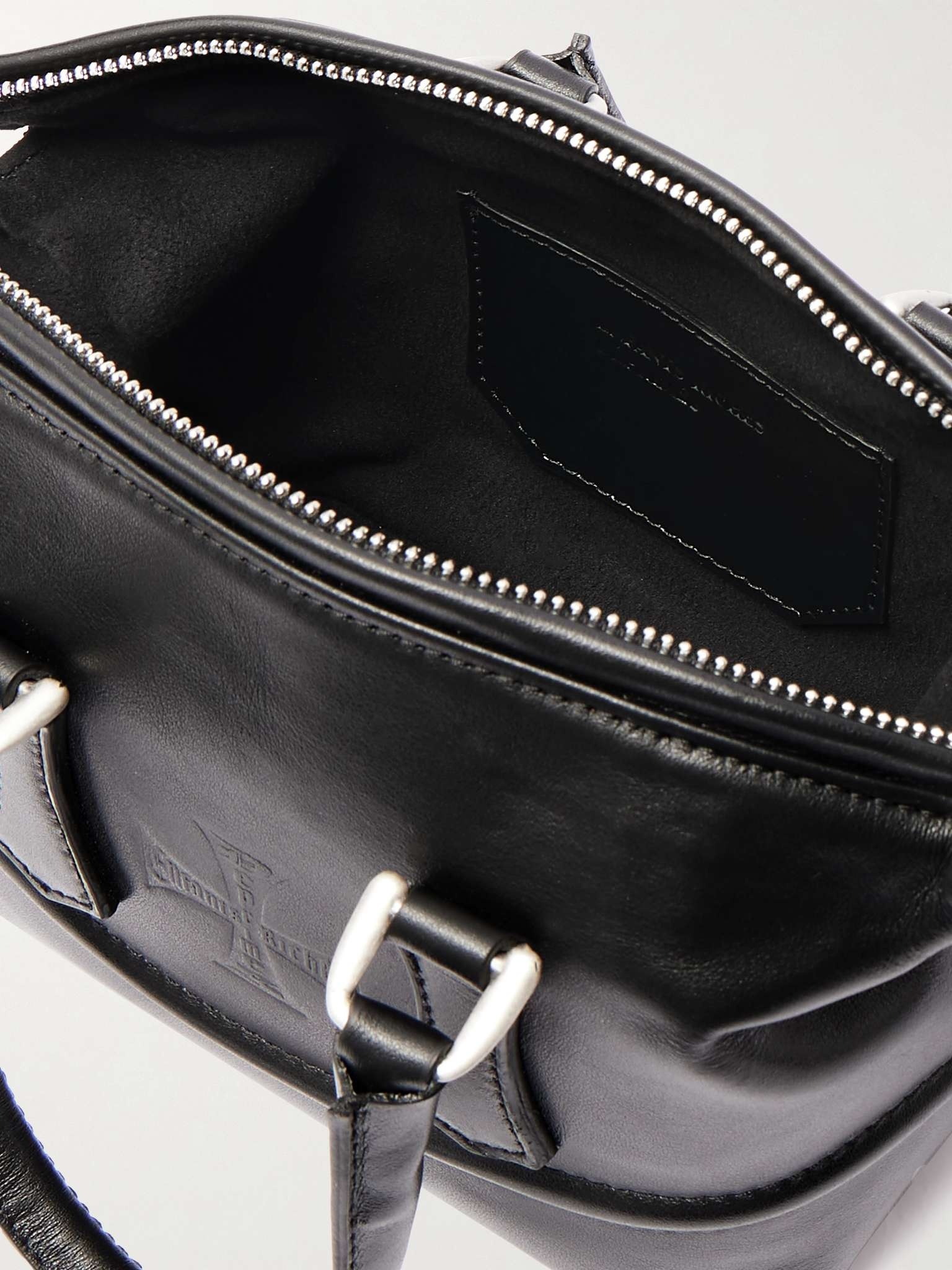 Mini Logo-Embossed Leather Tote Bag - 5