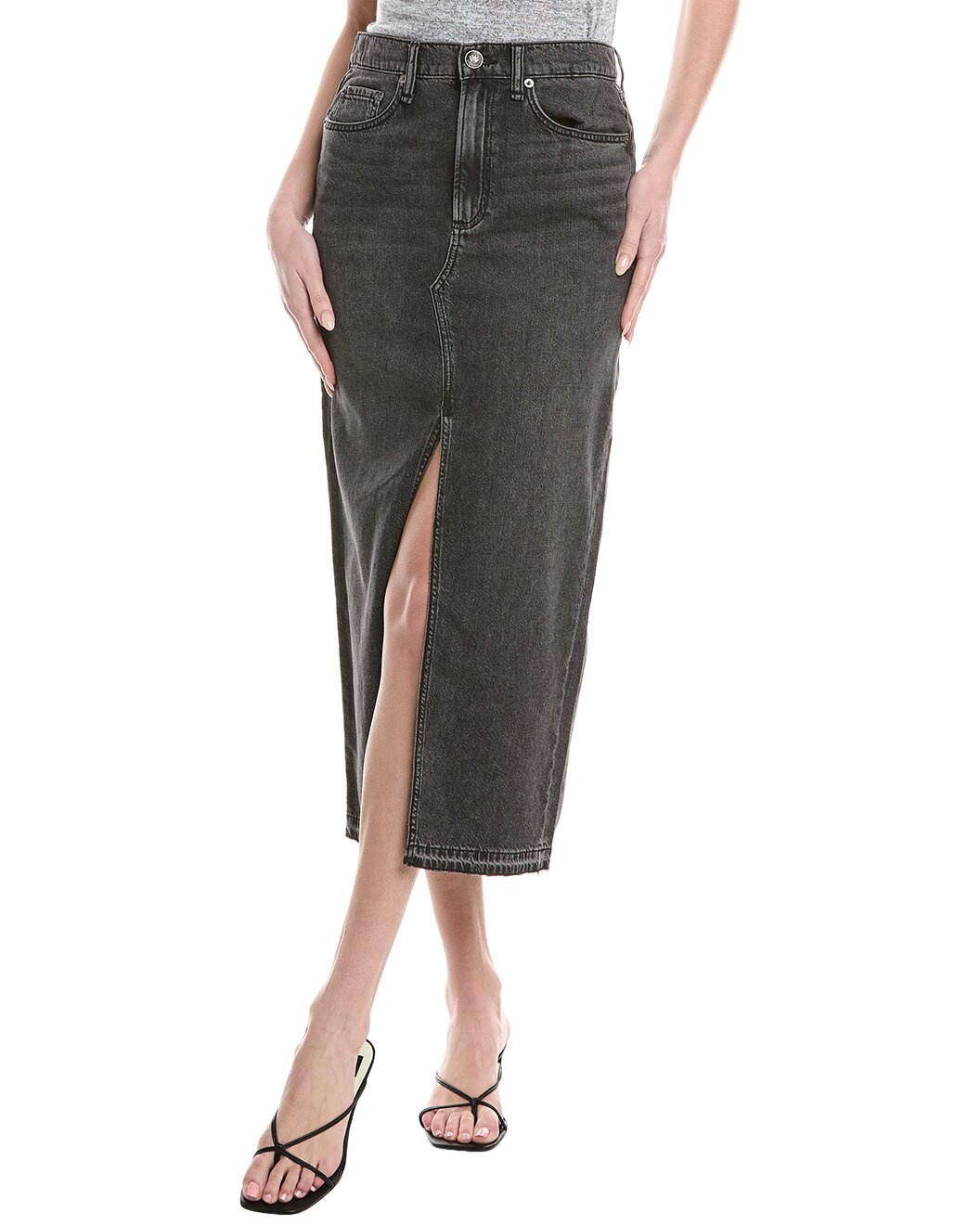 rag & bone Featherweight Clara Midi Skirt - 1