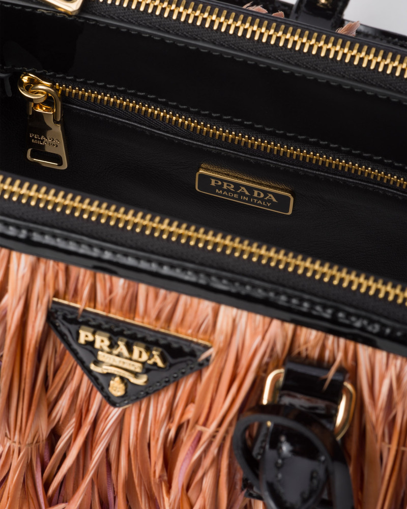 Prada Galleria mini-bag with feather trim 5