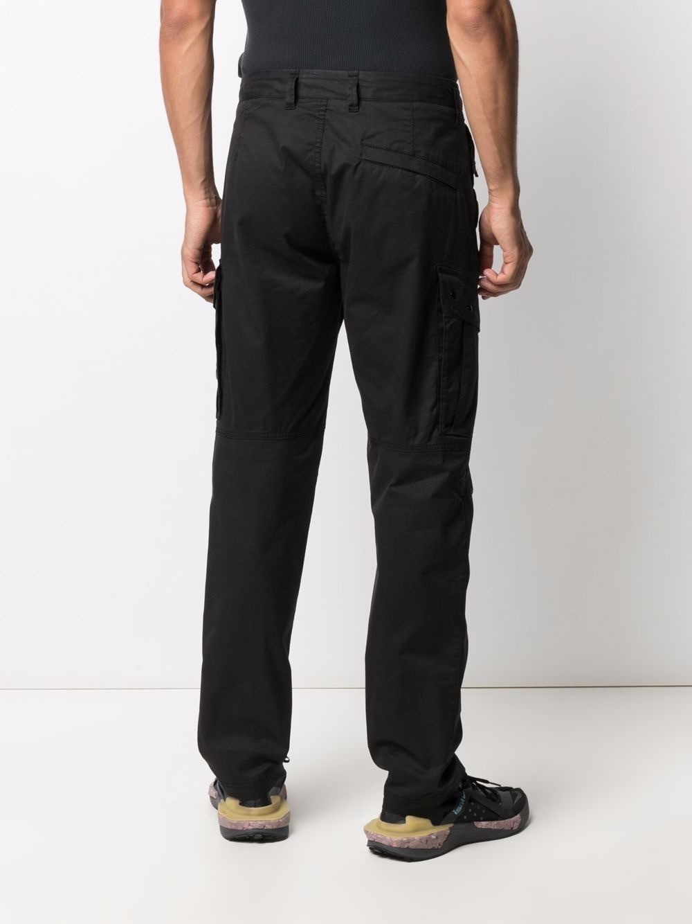 logo patch cargo trousers - 4