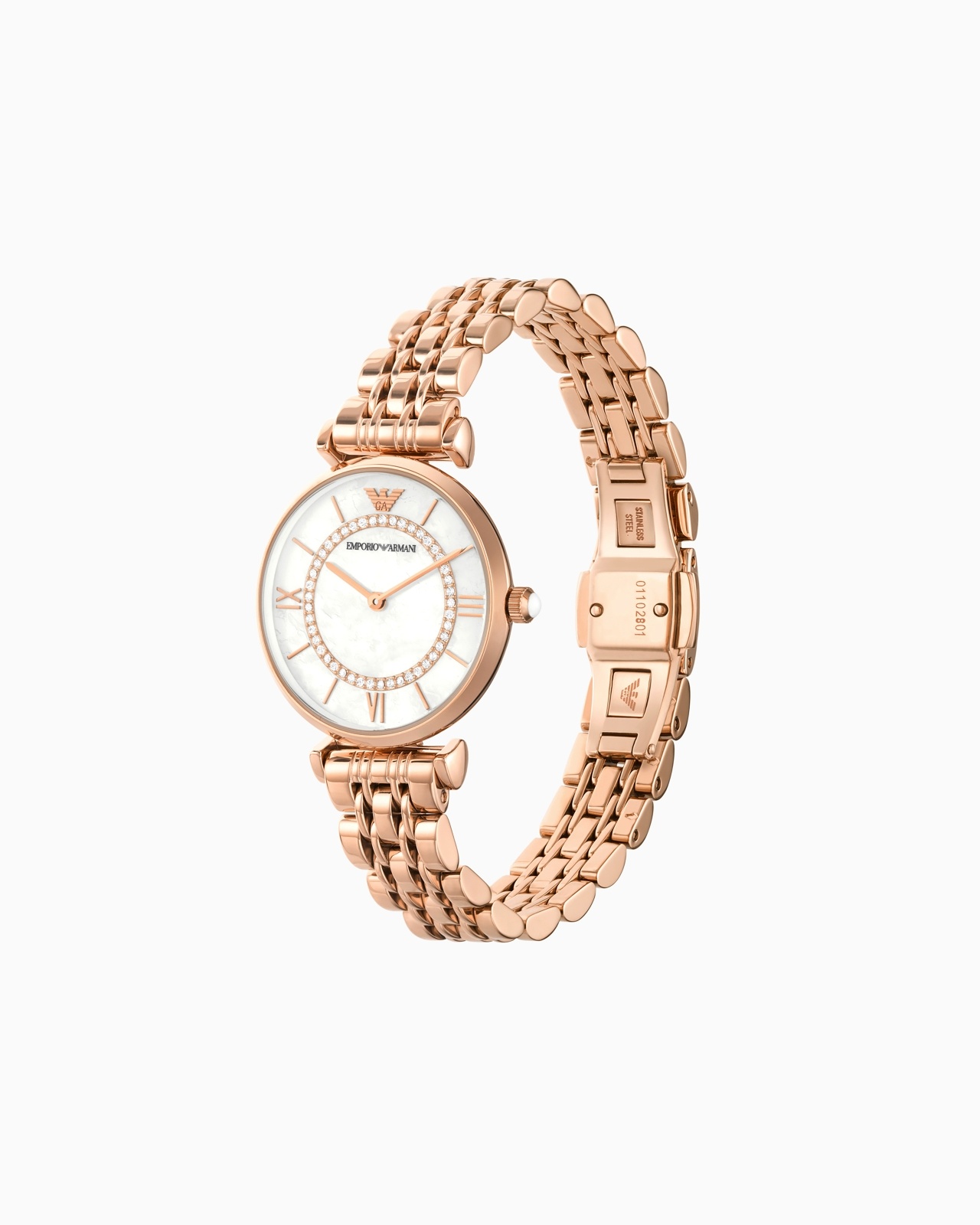 WOMEN'S TWO-HAND ROSE GOLD-TONE STAINLESS STEEL WATCH - 2