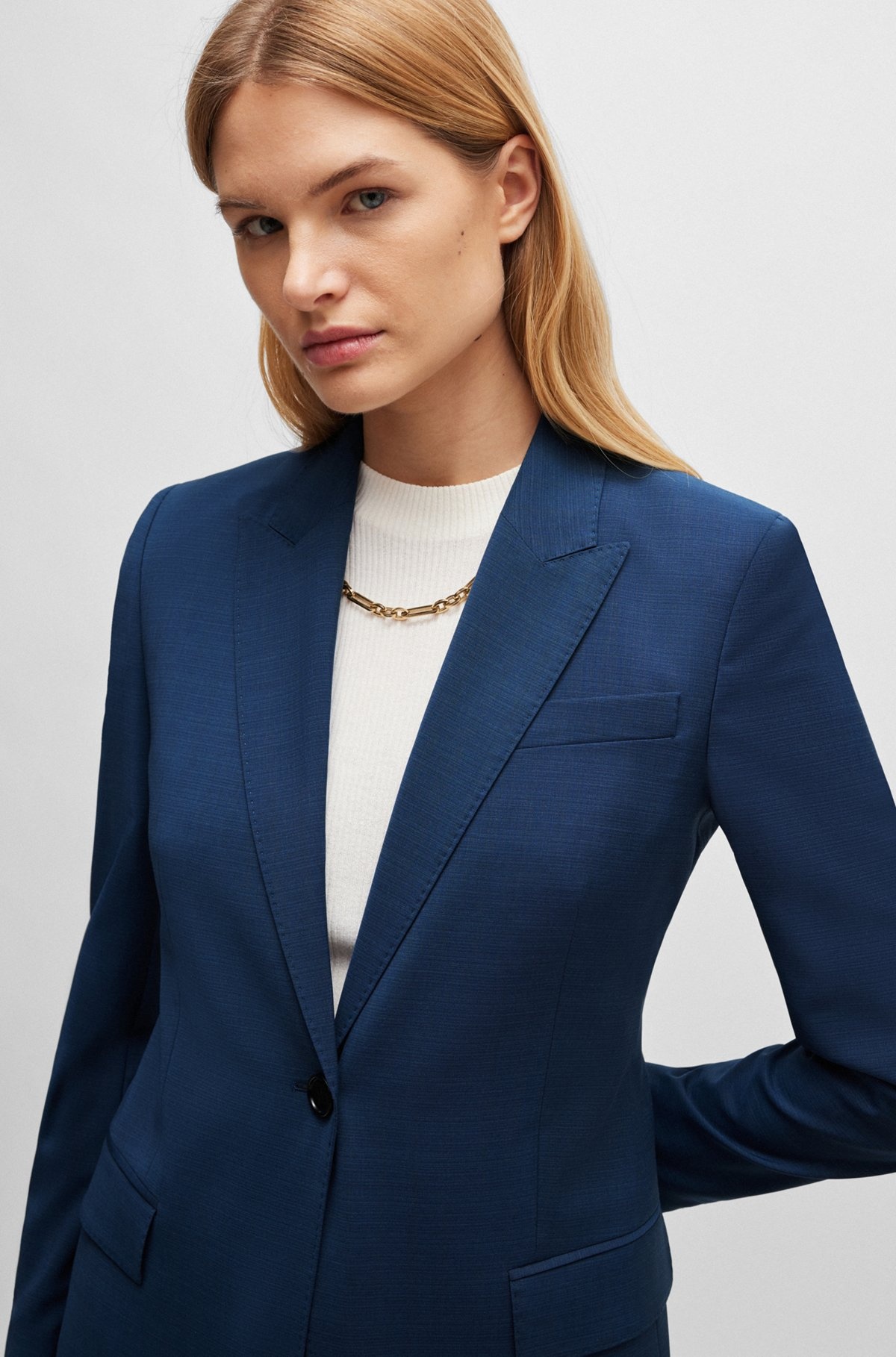 REGULAR-FIT JACKET IN MELANGE VIRGIN WOOL - 5