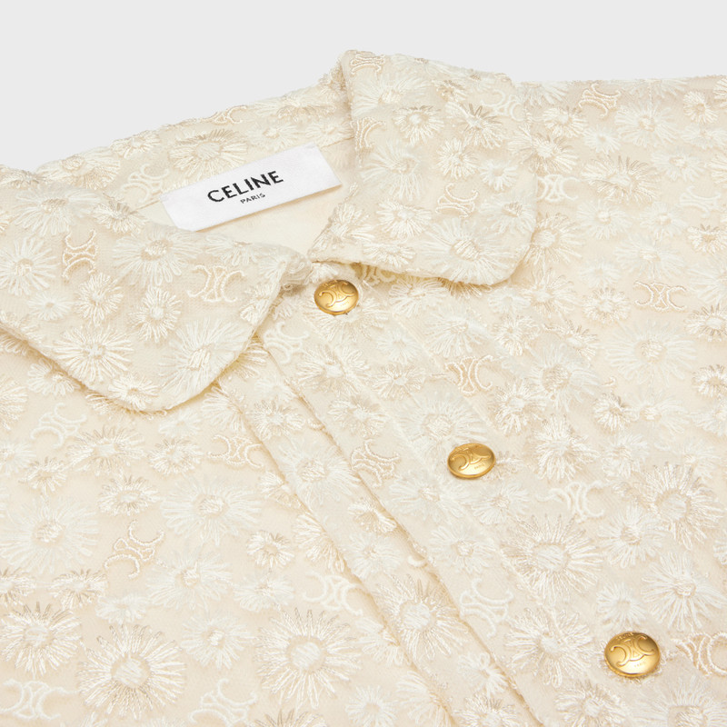 embroidered babydoll mini dress in tulle 3