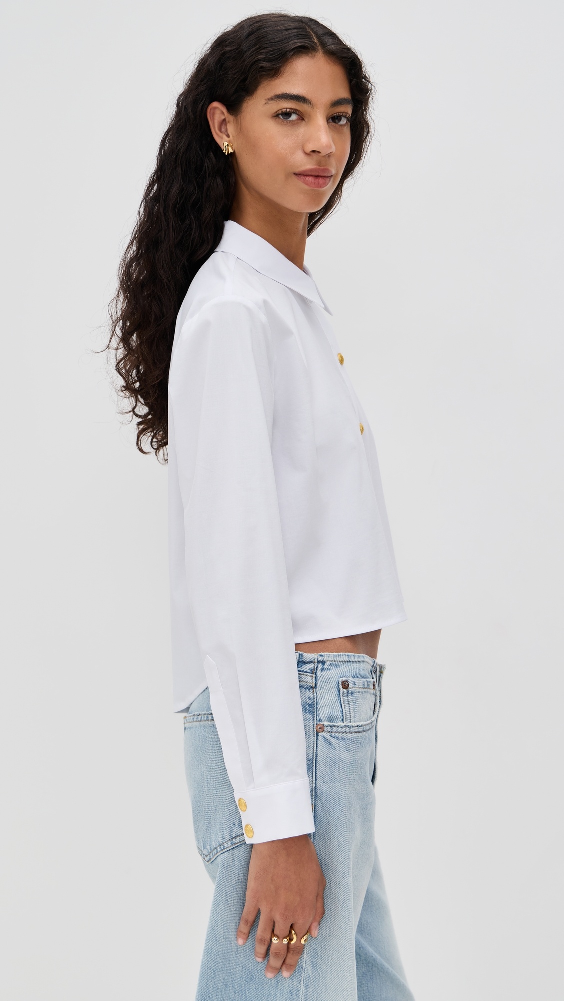 Cosette Crop High Low Shirt - 3