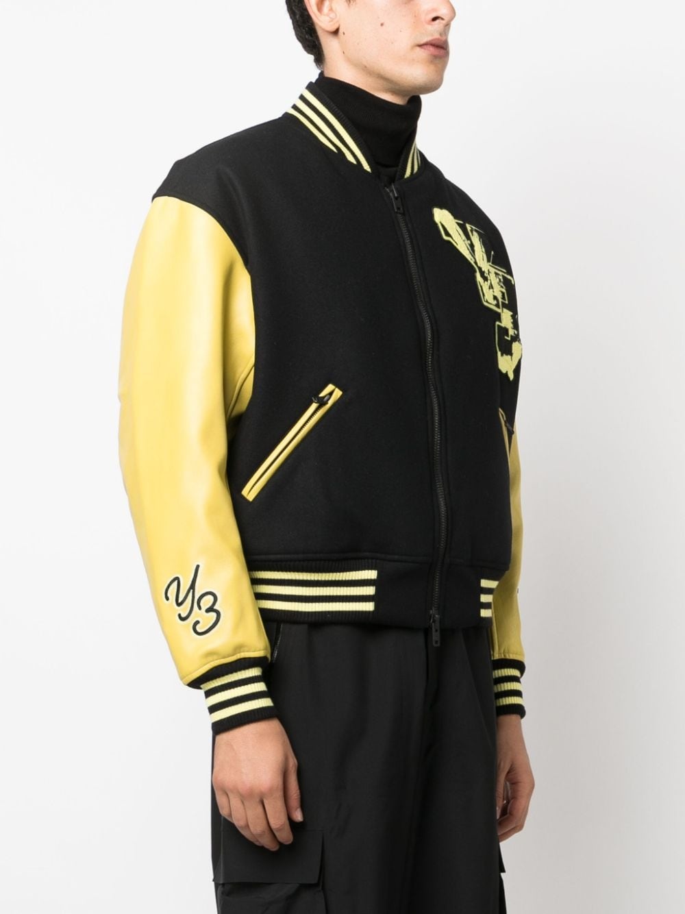 logo-patch letterman jacket - 4