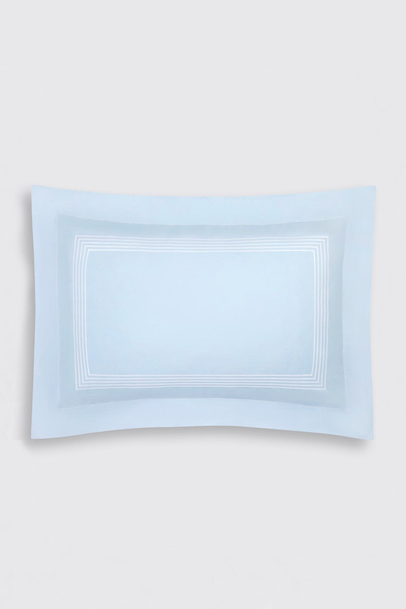 Georgia Pillow Slip in Blue & White Cotton 1