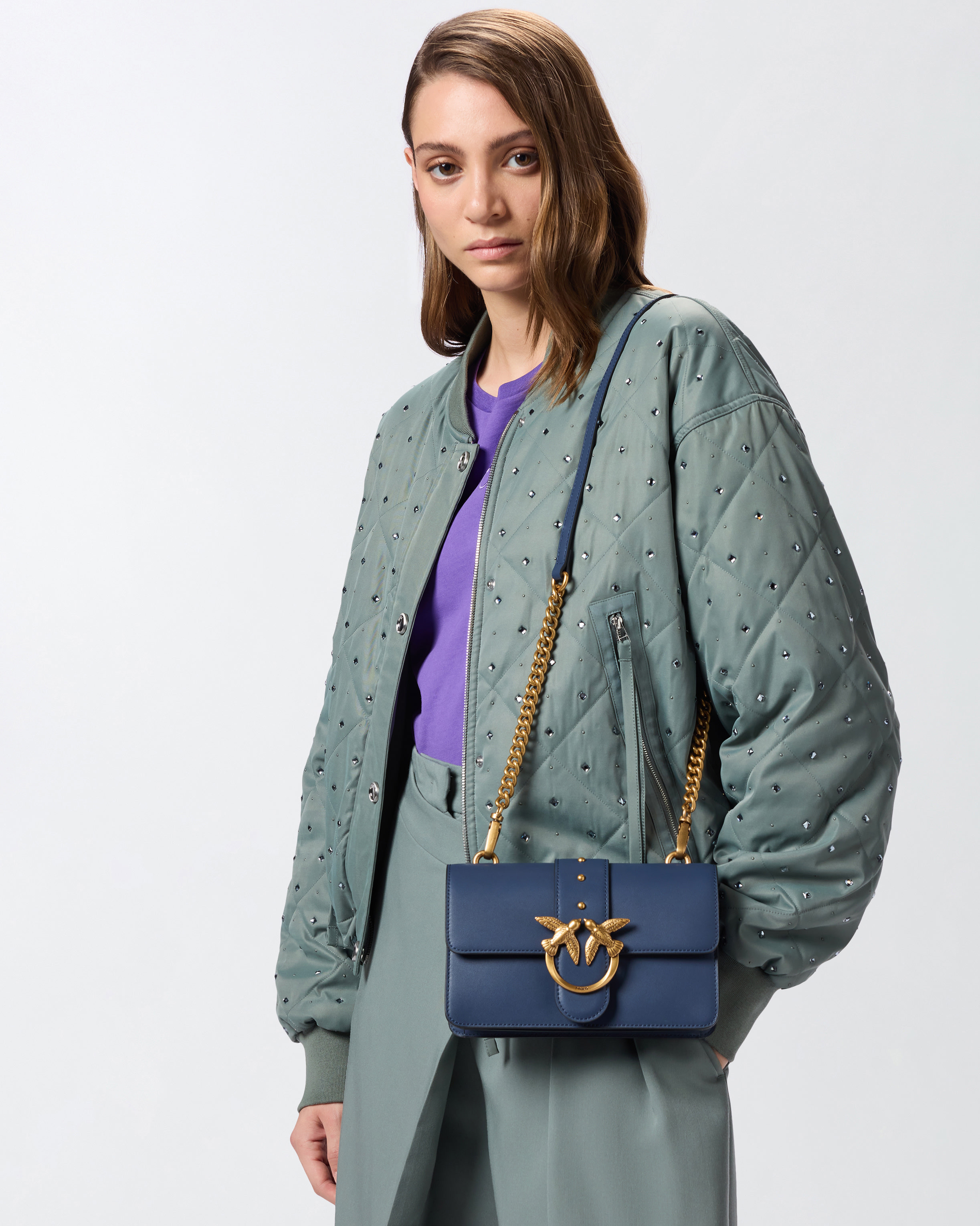 LOVE BAG ONE SMALL CROSSBODY BAG IN LEATHER - 5
