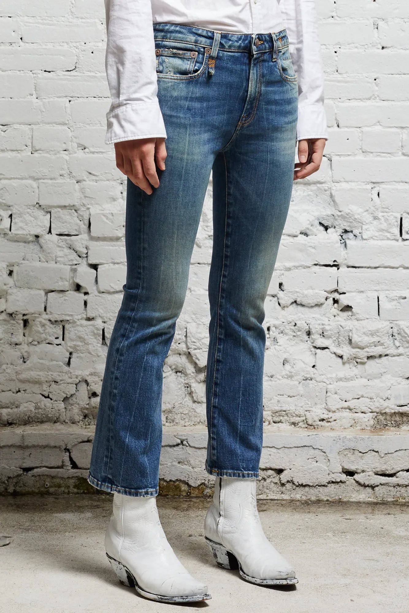 【関税込み】R13 ネイビー Kick Fit ジーンズ Kick Fit Jeans by R13- La Garçonne