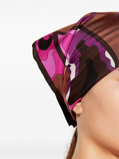 PUCCI small Orchidee-print silk scarf outlook