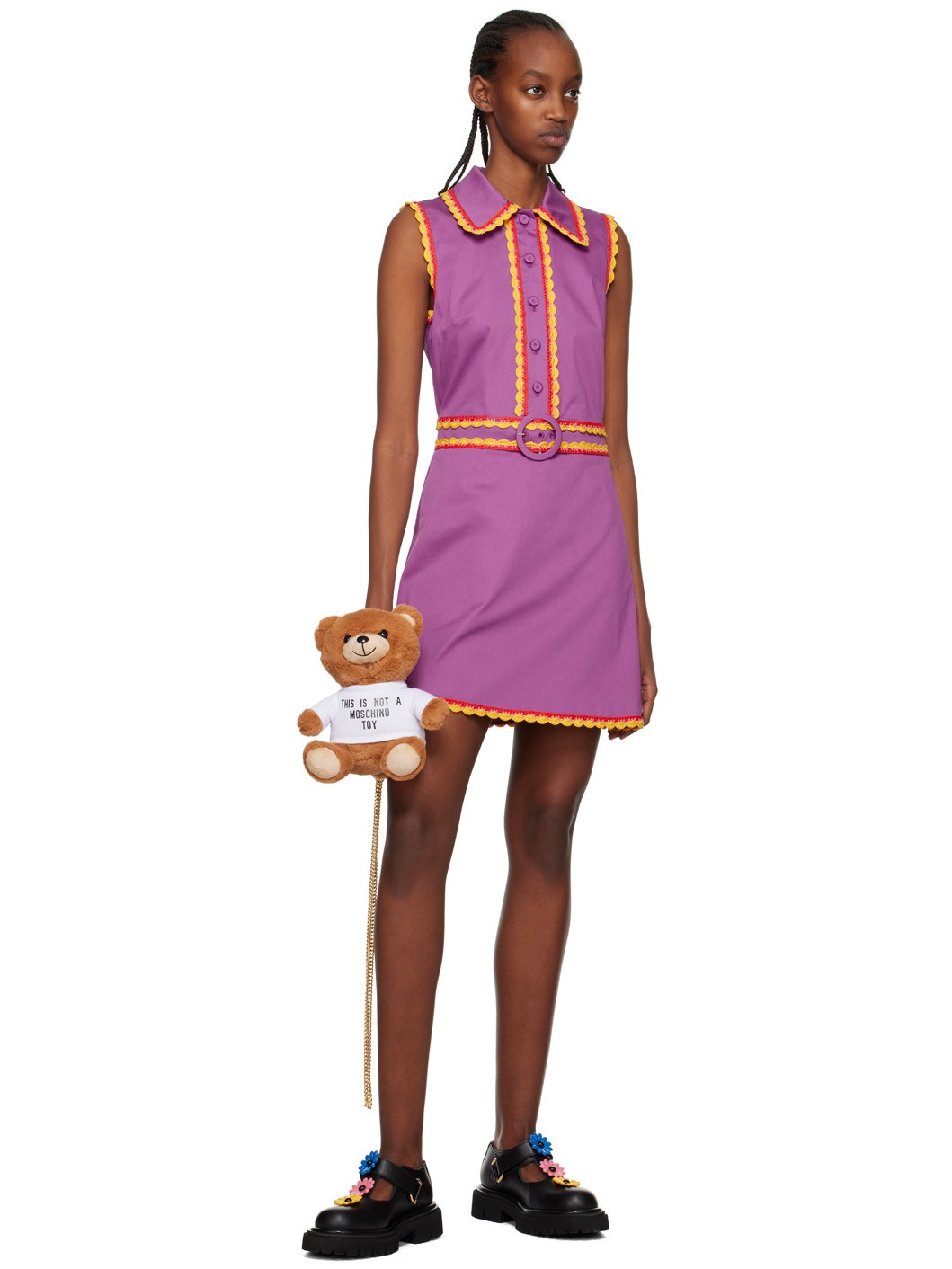 Purple Belted Minidress - 4
