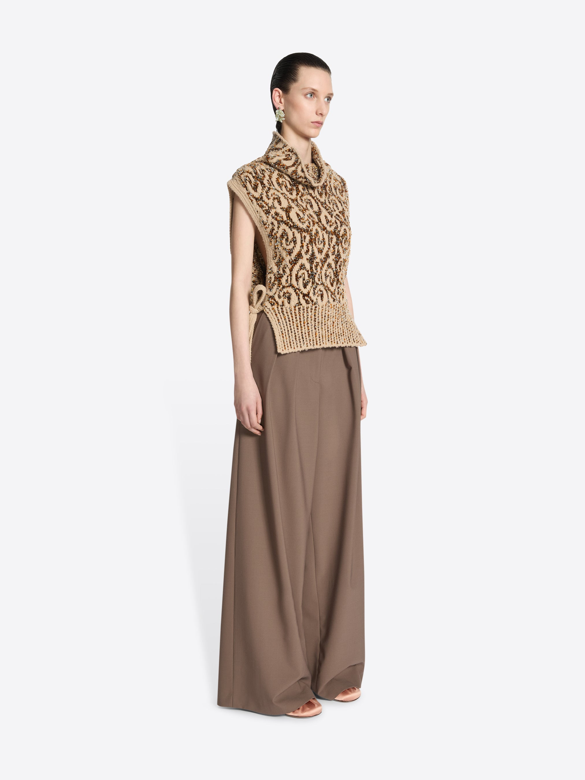 JACQUARD BIB SWEATER - 3