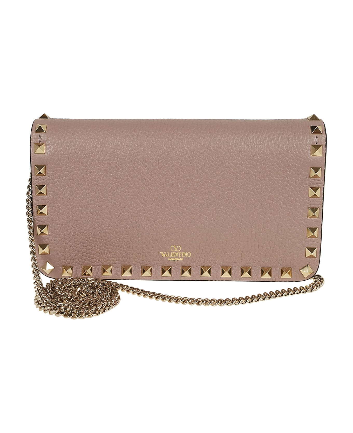 Wallet W/strap Rockstud Platinum Studs - 3