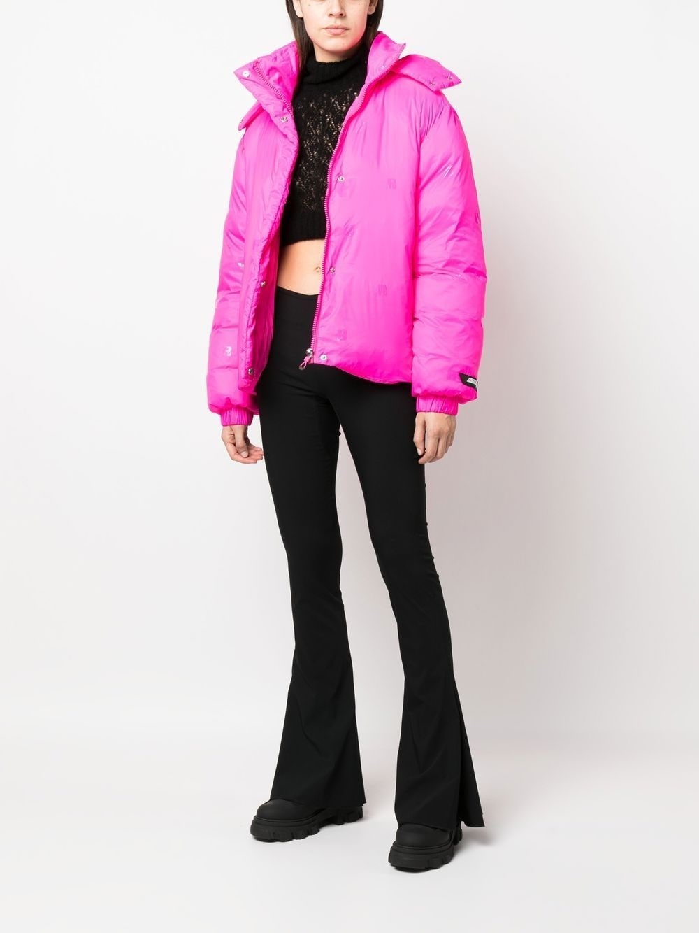 Tina logo-patch zip-up jacket - 2
