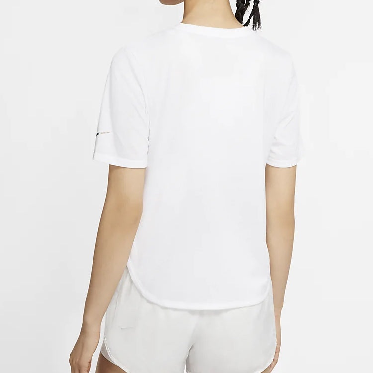 (WMNS) Nike SS20 Athleisure Casual Sports Short Sleeve White CV1876-100 - 4