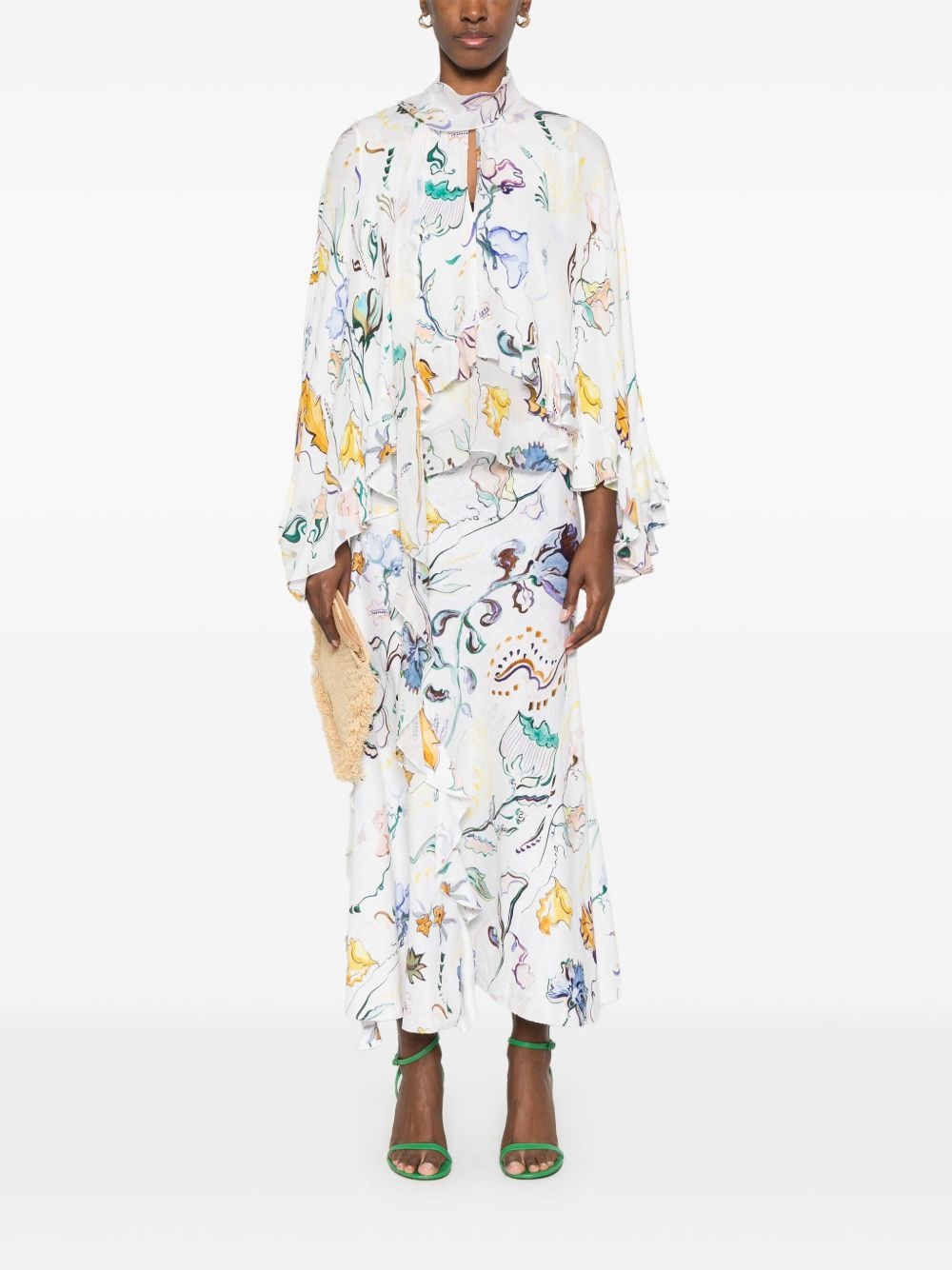 printed maxi skirt - 2