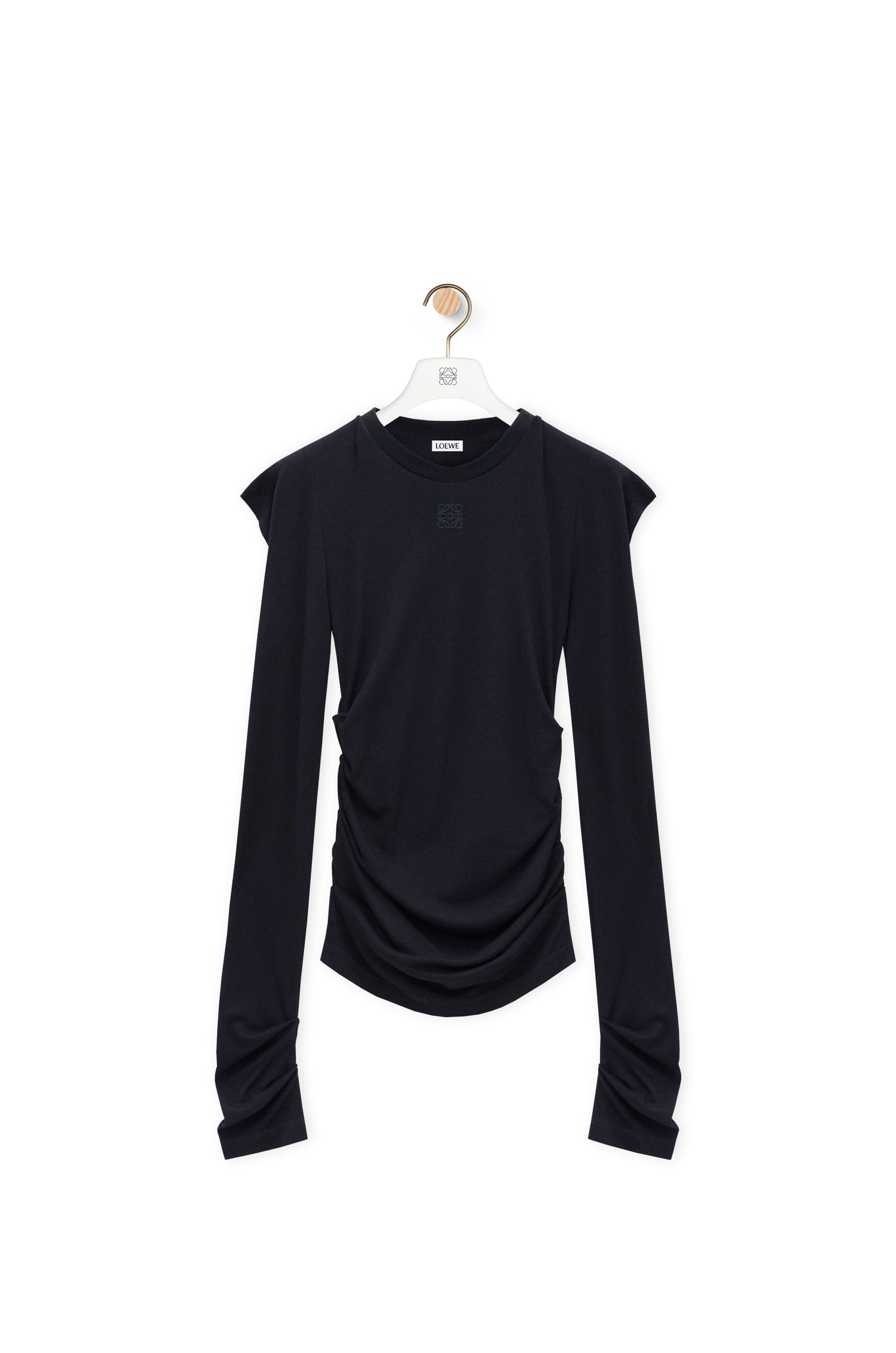 Long sleeve top in viscose and silk - 1