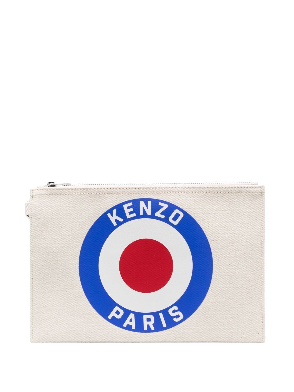 Kenzo Target canvas clutch bag - 1