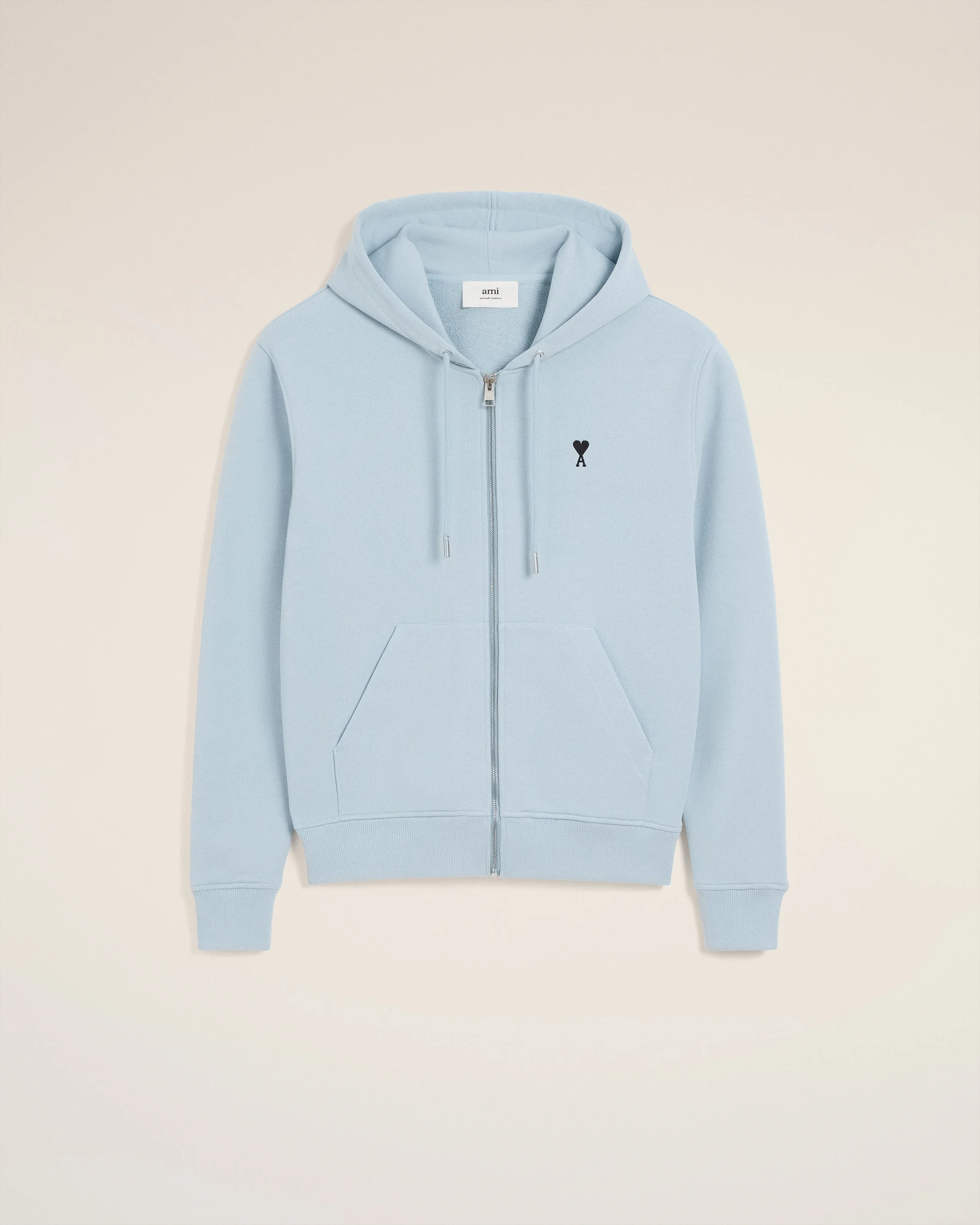 BLUE COTTON ZIPPED AMI DE COEUR HOODIE - 1