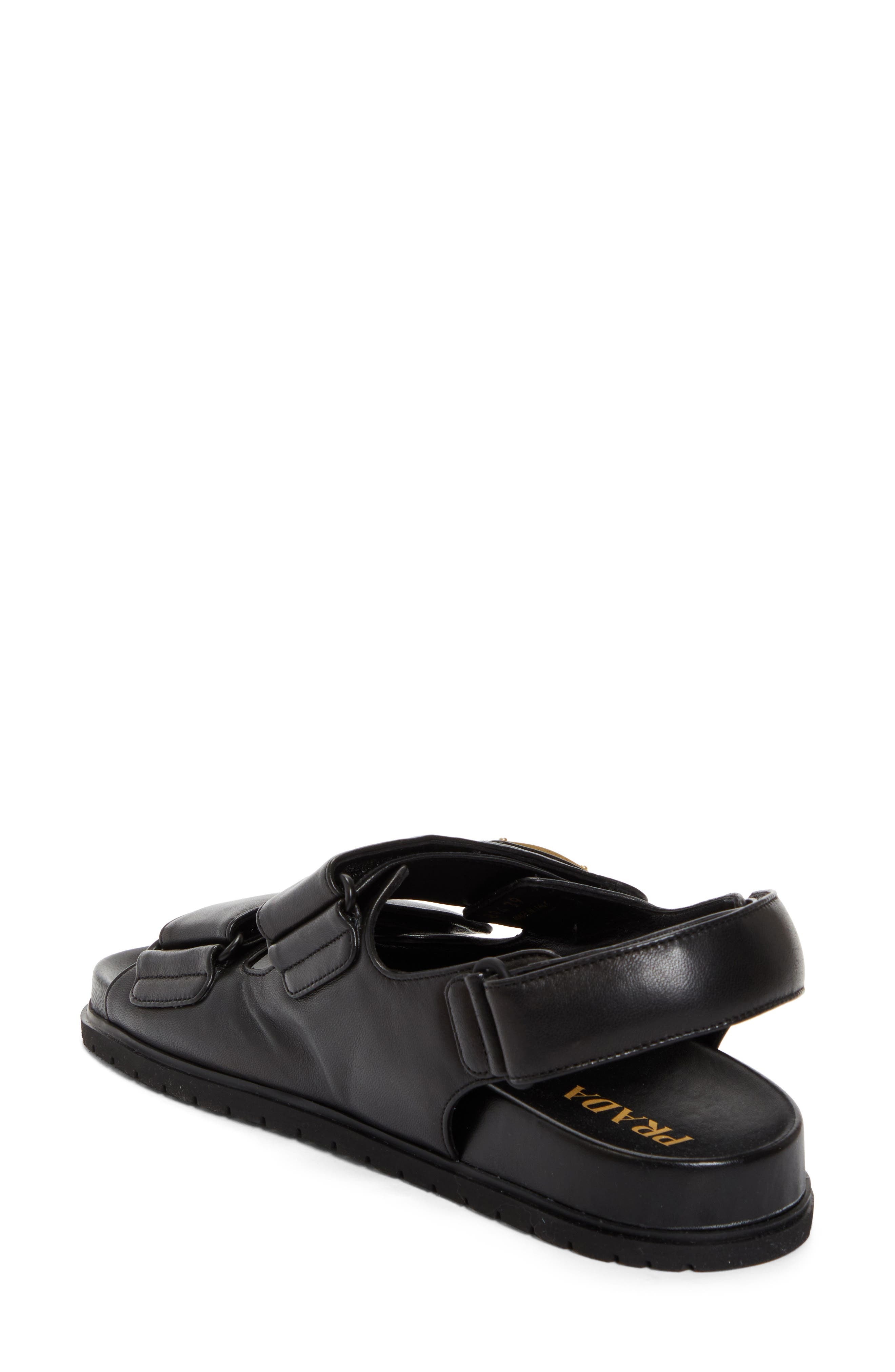 Prada Dad Double Strap Slide Sandal in Nero at Nordstrom - 2