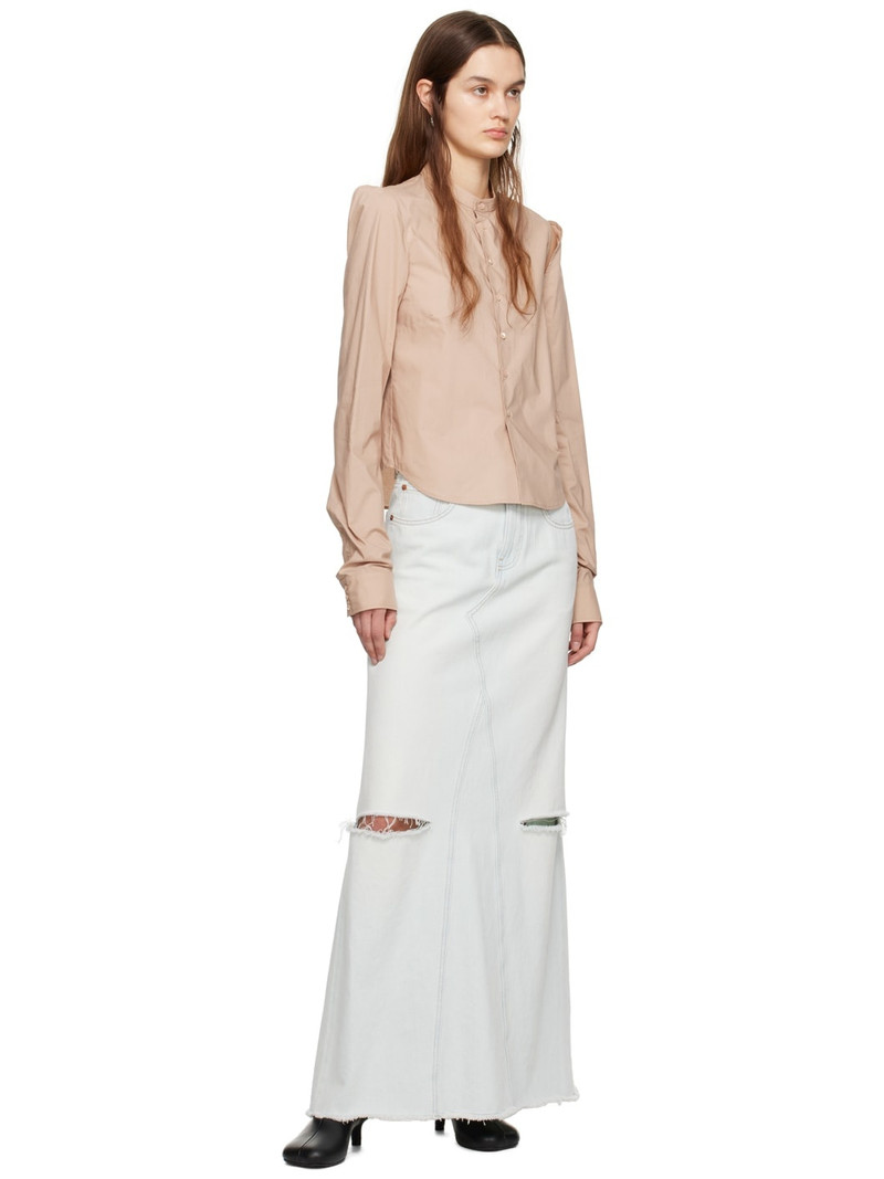 MM6 Maison Margiela Tan Cut-Out Shirt outlook